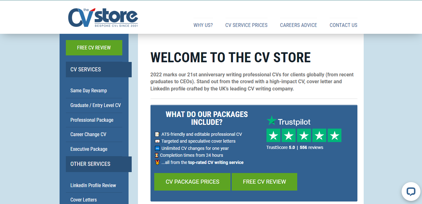 TheCVStore.net Review